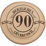 Baumscheibe Herzlichen Gl�ckw�nsch mit Wunschzahl-Gravur 30 cm Geburtstag