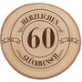 Baumscheibe Herzlichen Gl�ckw�nsch mit Wunschzahl-Gravur 30 cm Geburtstag