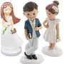 Kommunion Deko Tortenfigur f�r Kommunionskuchen M�dchen mit Blume 15 cm wei�