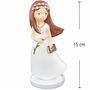 Kommunion Tortenfigur M�dchen mit Bibel & Blume Kommunionskuchen Deko 15 cm Wei�