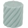 Stumpenkerze mit Zopfmuster Kerzen-Deko in Pastell 7 x 7,5 cm Brenndauer 26 h