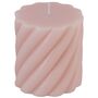 Stumpenkerze mit Zopfmuster Kerzen-Deko in Pastell 7 x 7,5 cm Brenndauer 26 h