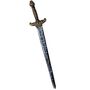 Ritter Schwert 86 cm lang mit Goldgriff und silberfarbener Klinge Kost�m-Zubeh�r