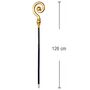 Bischofsstab Gold Schwarz 126 cm lang 4-tlg. steckbar f�r Kinder & Erwachsene