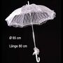 Schirm Wei�  65 cm f�r Hochzeit Trauung Spitzenschirm Automatik 80 cm lang