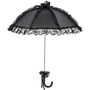 Schirm Schwarz mit Spitze  62 cm Gothic Kost�m-Zubeh�r f�r Erwachsene