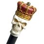 Gehstock mit Totenkopf & Krone 89 cm lang zum Zusammenstecken f�r Erwachsene