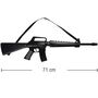 Spielzeug Sturmgewehr Schwarz 71cm lang M118 Metallgeh�use 8 Schuss