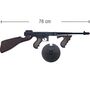 Spielzeug Tommy Gun Maschinengewehr Schwarz 76cm lang Gangster