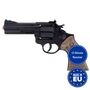 Revolver Polizei Schwarz Braun 22 cm lang Metallgeh�use 12 Schuss