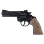 Revolver Polizei Schwarz Braun 22 cm lang Metallgeh�use 12 Schuss
