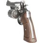 Revolver Polizei Silber Braun Magnum Pistole 26,5 cm Metallgeh�use 12 Schuss