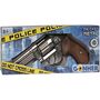 Revolver Polizei Silber Braun Magnum Pistole 26,5 cm Metallgeh�use 12 Schuss