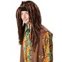 Hippie Per�cke 90er Jahre Dreadlocks lange Haare 66 cm Braun f�r Erwachsene