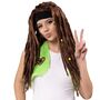 Hippie Per�cke 90er Jahre Dreadlocks lange Haare 66 cm Braun f�r Erwachsene
