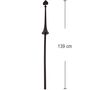 Spielkarten Stab Herz Spazierstock Schwarz 139 cm 4-teilig f�r Erwachsene