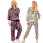 Jogginganzug Kost�m Regenbogen-Pailletten Pastellfarben 80er Jahre CSD f�r Damen