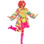 90er Jahre Kost�m Fluffy Rainbow Jacke Disco Bird f�r Damen