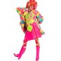 90er Jahre Kost�m Fluffy Rainbow Jacke Disco Bird f�r Damen