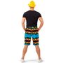 Hawaii Kost�m Aloha Shorts & Hemd Blau mit Palmen Sonnenuntergang f�r Herren