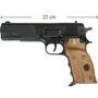 Polizei Pistole Agent Powerman Schwarz 22 cm inkl. 144 Schuss-Munition 