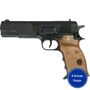 Polizei Pistole Agent Powerman Schwarz 22 cm inkl. 144 Schuss-Munition 