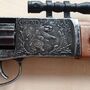 Western Gewehr Silberb�chse Braun Antik 77 cm lang Cowboy 12-Schuss-Gewehr