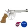Pistole Kadett Silber 19 cm Polizei 100 Schuss-Pistole Cowboy