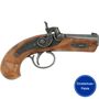 Pistole Philadelphia 13 cm Vintage Braun Grau Pirat Einzelschuss-Pistole