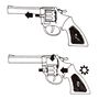 Spielzeug-Pistole Schwarz 19,2 cm Agent Jerry Cowboy Revolver 8-Schuss-Pistole