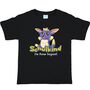 Schulkind T-Shirt Die Reise beginnt Schwarz mit Fantasie-Tier f�r Kinder