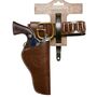 Cowboy G�rtel verstellbar aus Kunstleder & Metall mit Pistole inkl. Munition 
