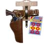 Cowboy G�rtel verstellbar aus Kunstleder & Metall mit Pistole inkl. Munition 
