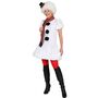 Schneefrau Kost�m Kleid mit Schal und Mini-Hut f�r Damen