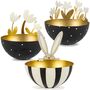 Schale aus Metall mit 3 Blumen Schwarz Gold Teelicht Ostern Fr�hling Tisch-Deko