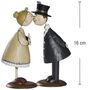 K�ssendes Ehepaar Oma & Opa 16 cm aus Metall Deko Silberne Goldene Hochzeit 