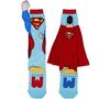 Lustige Superman Socken Blau Rot Superheld mit 3D-Effekt f�r Kinder & Erwachsene