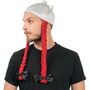 Obelix Helm aus Stoff mit roter geflochtener Zopf-Per�cke f�r Herren