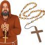 XXL Rosenkranz aus Holz 90 cm mit Kreuz f�r Erwachsene