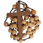 XXL Rosenkranz aus Holz 90 cm mit Kreuz f�r Erwachsene