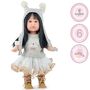 Puppe Sia Misaki 30 cm mit langen schwarzen Haaren und Vinylk�rper f�r Kinder