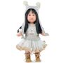 Puppe Sia Misaki 30 cm mit langen schwarzen Haaren und Vinylk�rper f�r Kinder