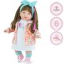 Puppe Nora 45 cm mit langen braunen Haaren & Weichk�rper f�r Kinder
