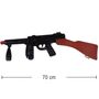 Spielzeug Maschinengewehr Gangster Mafia 70 cm lang Schwarz Kost�m-Zubeh�r