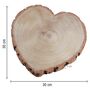 Baumscheibe Herzform Rustikales Holzherz 30 cm Tischdeko Hochzeit Geburtstag