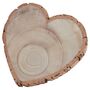 Baumscheiben-Set 3 St�ck Herzform Rustikale Holzherzen 19, 23 & 30 cm Tischdeko