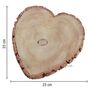Baumscheiben-Set 3 St�ck Herzform Rustikale Holzherzen 19, 23 & 30 cm Tischdeko