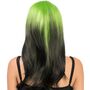 Langhaar-Per�cke Billie Gr�n Schwarz frisierbar & hitzebest�ndig f�r Damen