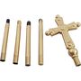 Bischofsstab mit Kreuz 5-tlg. Goldener Bischofskreuz-Stab 137 cm f�r Erwachsene