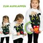 Feuerdrache Pullover Drachen Kost�m mit aufklappbarer Bauchtasche f�r Kinder